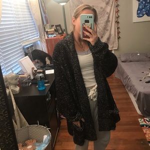 Black and white cardigan